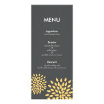 Carte snob de menu de réception du soleil | des pé faire-parts