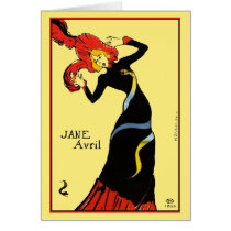 Carte : Toulouse Lautrec - Jane Avril
