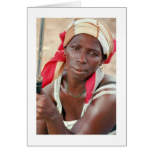 Carte, "vendeur de banane, Banjul, Gambie, Afrique