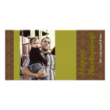 carte verte de thanksgiving de PHOTO de feuillage  Photocartes Personnalisées