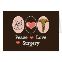 Carte vierge de chirurgien de chirurgie d'amour de