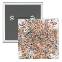 Carte vintage de Berlin Allemagne (1894) Badges