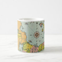 Carte vintage de Cape Cod Tasses