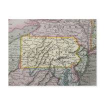Carte vintage de la Pennsylvanie