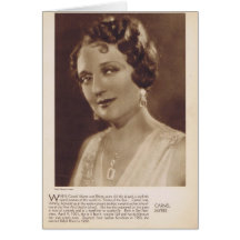 Carte vintage de portrait de Carmel Myers