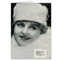 Carte vintage de portrait de la marcheuse 1916 de 