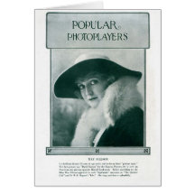 Carte vintage de portrait de mai Allison 1916