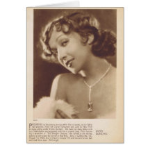 Carte vintage de portrait de Mary Duncan