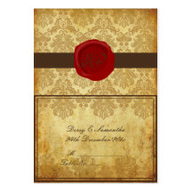 Carte vintage d'endroit de tente de damassé de piq cartes de visite professionnelles