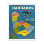 Carte vintage des Barbade