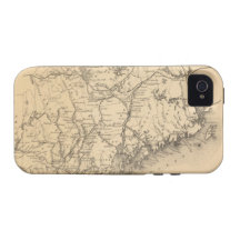 Carte vintage du Maine (1894) Étui Case-Mate iPhone 4