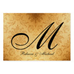 Carte vintage du monogramme RSVP d'or Modèles De Cartes De Visite