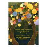 Cartes à la mode de réception de mariage d'arbres  invitation personnalisée