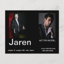 Cartes abordables d'élém. de Headshot d'acteur Prospectus