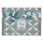 Cartes bleues turquoises beiges de Merci de damass