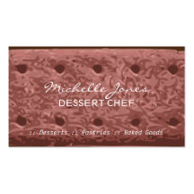 Cartes de Businss de chef de dessert/pâtisserie de Modèles De Cartes De Visite