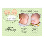 Cartes de faire-part de bébé de jumeaux