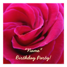 Cartes de fleur de rose de rose de fête d'annivers