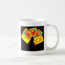 Cartes de jeu au néon mug