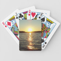 Cartes de jeu canadiennes de coucher du soleil jeux de cartes bicyle