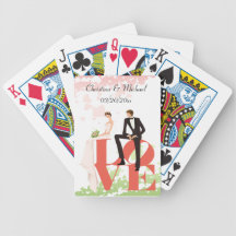 Cartes de jeu d'amour de mariage (CA)
