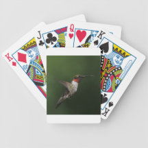 Cartes de jeu de colibri