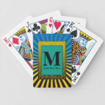 Cartes de jeu décorées d'un monogramme customisées