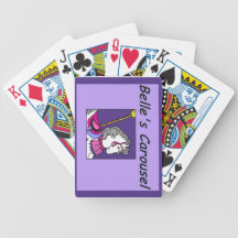 Cartes de jeu du carrousel de la belle cartes à jouer