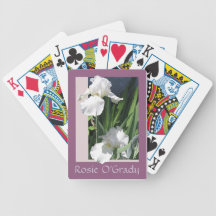 Cartes de jeu personnalisées par iris blanc cartes à jouer