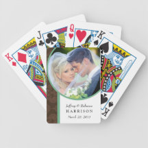 Cartes de jeu personnalisées par photo de mariage cartes de poker