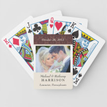 Cartes de jeu personnalisées par photo de mariage  jeux de cartes