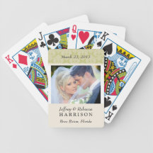 Cartes de jeu personnalisées par photo de mariage cartes bicycle poker