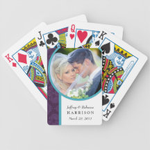 Cartes de jeu personnalisées par photo de mariage jeu de cartes
