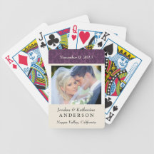 Cartes de jeu personnalisées par photo de mariage jeu de poker