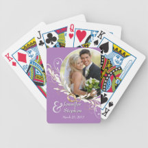 Cartes de jeu vintages de photo de mariage de remo jeux de 52 cartes