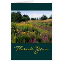 Cartes de Merci de fleur sauvage