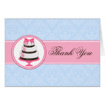 Cartes de Merci de gâteau de couture