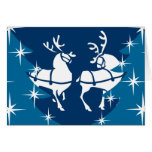 Cartes de Noël bleues classiques faites sur comman