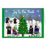 Cartes de Noël catholiques de nonnes "joie au mond