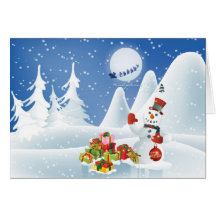 Cartes de Noël de bonhomme de neige
