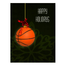 cartes de Noël de joueur de basket Carte Postale