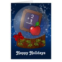 cartes de Noël de maître d'école