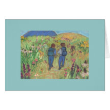 Cartes de note de fleur sauvage