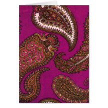 Cartes de note de Fuscia Paisley