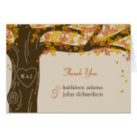 Cartes de note de Merci de mariage de automne de c