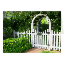 Cartes de note de porte de jardin