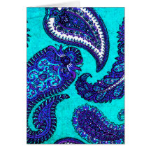 Cartes de note électriques de Paisley d'Aqua