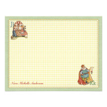Cartes de note plates personnalisées de comptine cartons d'invitation