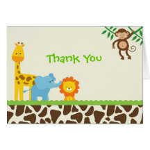 Cartes de notes de Merci de safari de jungle