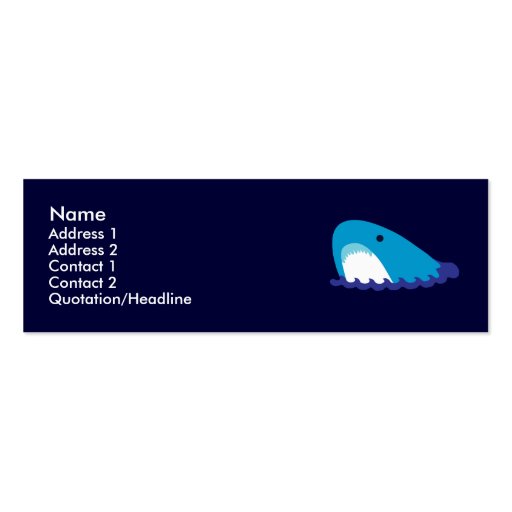 Cartes de profil de requin cartes de visite personnelles